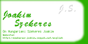 joakim szekeres business card